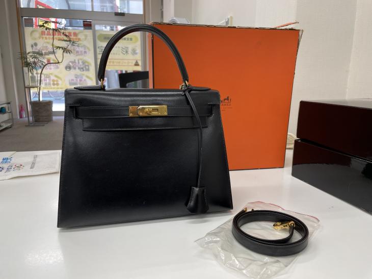 エルメス ケリー28 ボックスカーフ ◯V刻印 お買取!